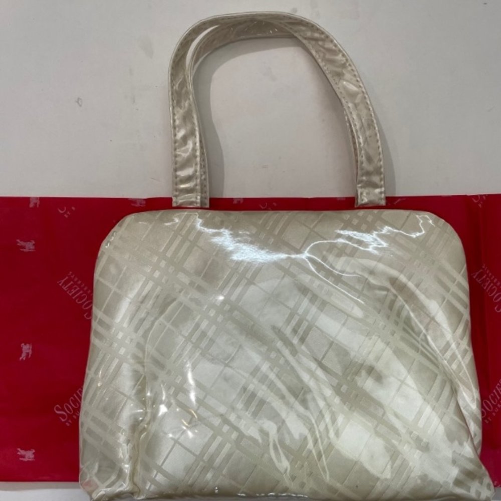 Society by Burberrys Clear Coated Toiletry/Cosmetics Travel Case